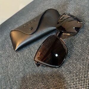 Diff Eyewear BECKY Black + Dark smoke sunglasses